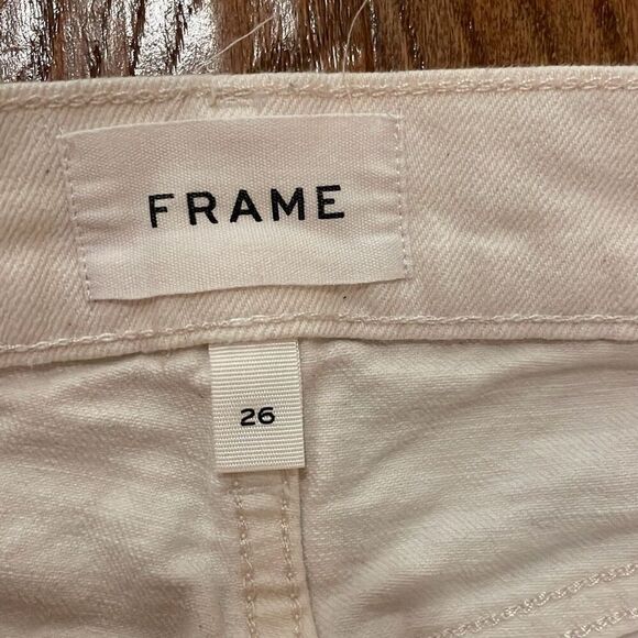 Frame Le Original high rise straight button fly jeans au natural 26 - Picture 10 of 16